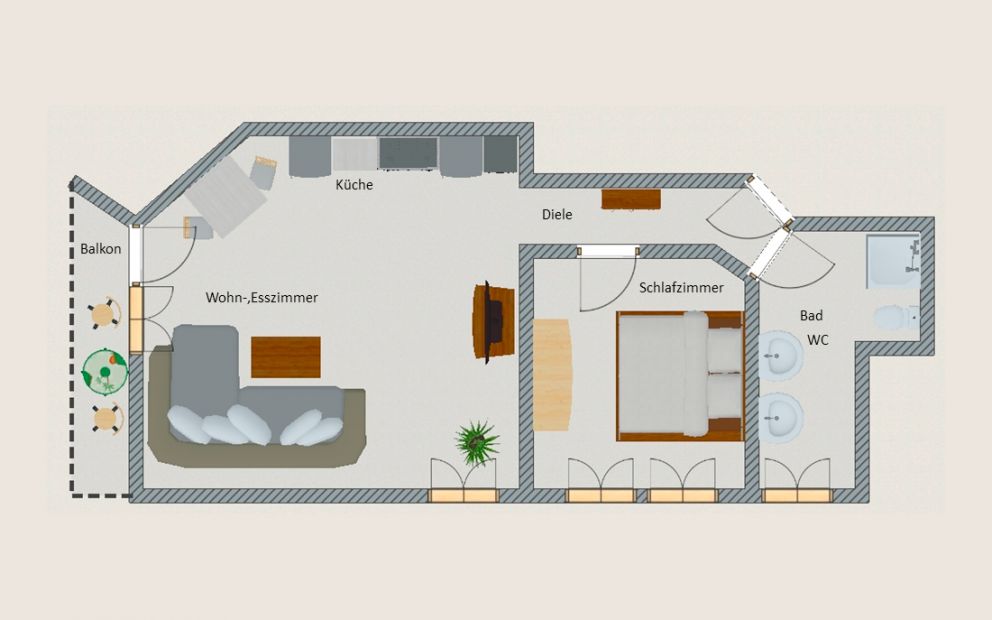 Grundriss der Ferienwohnung 11